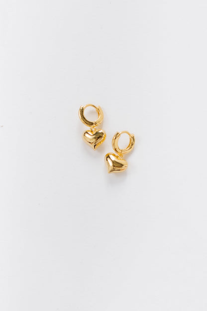 Cove Huggies Solid Petite Heart WOMEN'S EARINGS Cove Accessories Gold OS 