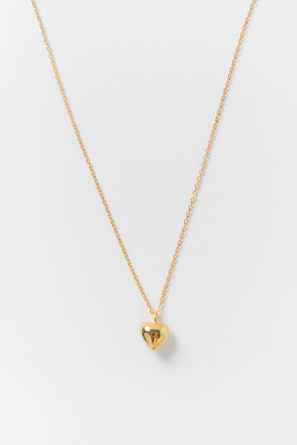 Cove Solid Petite Heart Necklace WOMEN'S NECKLACE Cove Accessories Gold 16" 