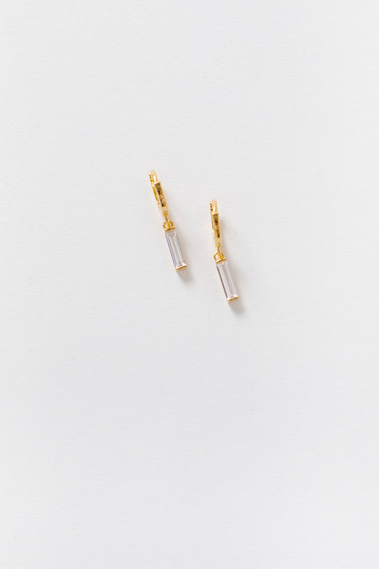 Cove Fancy Drop Huggie Earrings WOMEN'S EARINGS Cove Accessories Gold OS 