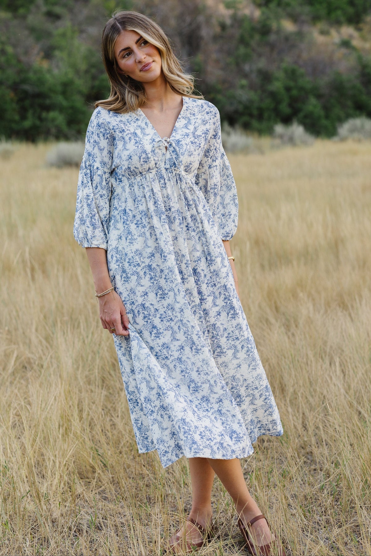 Brass & Roe Gauze Tie Front Dress WOMEN'S DRESS brass & roe 