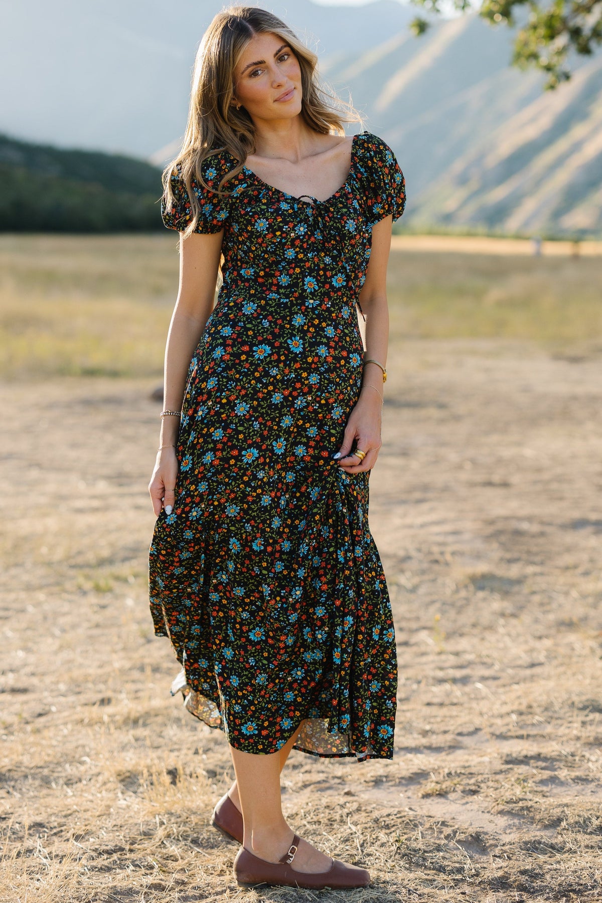 Citrus Dana Dress WOMEN'S DRESS Citrus Black Multi Print XXS 