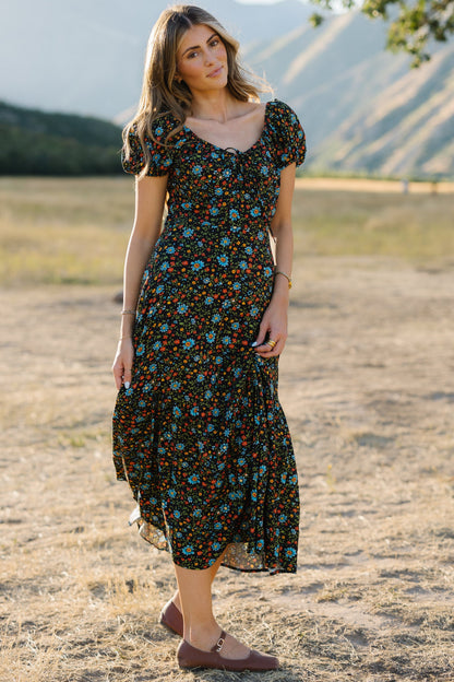 Citrus Dana Dress WOMEN'S DRESS Citrus Black Multi Print XXS 