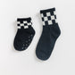 Cove Kids Checker Retro Socks KID'S SOCKS Cove Accessories Black 0-6 mth 