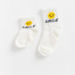 Cove Kids Quarter Smiley Socks KID'S SOCKS Cove Accessories White 0-6 mth 