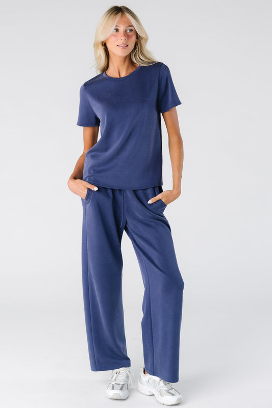 Techno Soft Set for women and teens in indigo blue