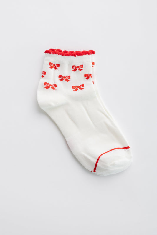 The Red Bow Socks WOMEN'S SOCKS Cove Accessories Red OS 