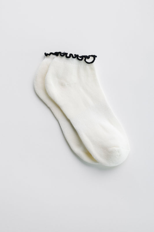 Cove Surged Low Socks WOMEN'S SOCKS Cove Accessories White/Black OS 