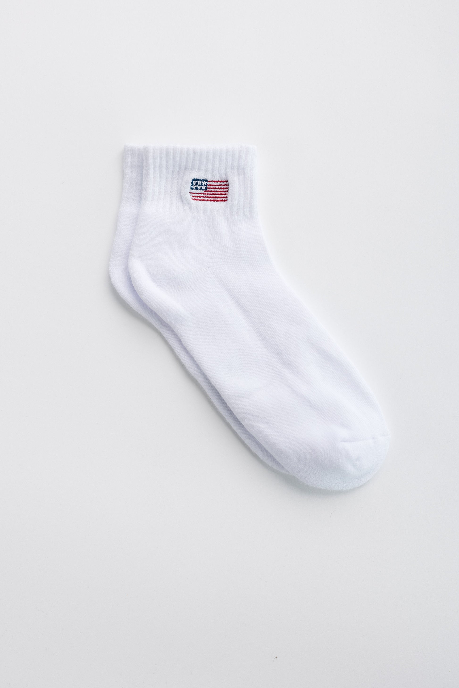 Cove All American Flag Quarter Sock WOMEN'S SOCKS Cove Accessories White OS 