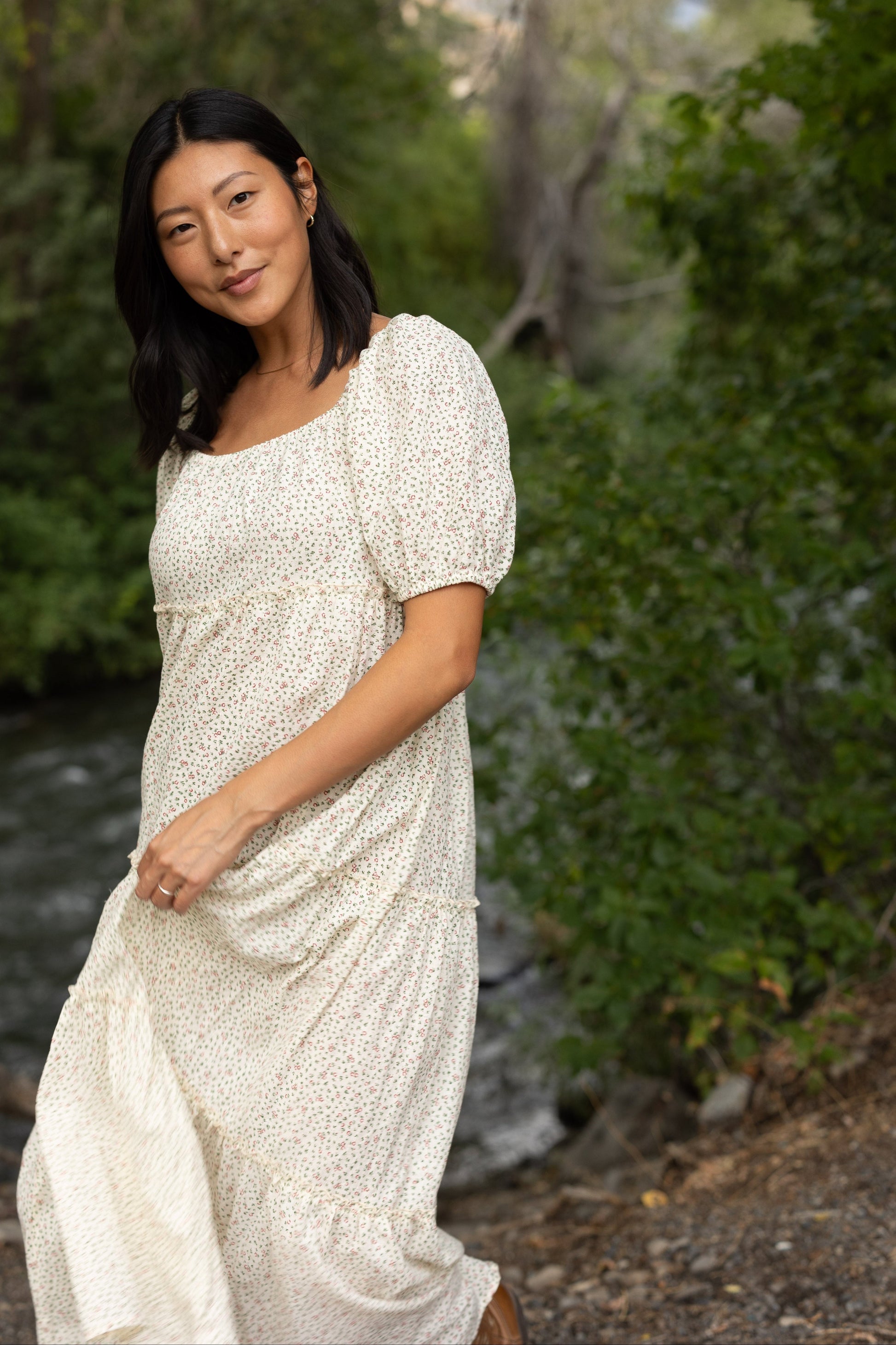 Brass & Roe The Charity Tiered Midi Dress Called to Surf Brass & Roe The Charity Tiered Midi Dress Called to Surf
