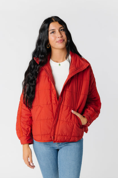 Pippie Packable Puffer Jacket - Fall Colors WOMEN'S JACKETS Veveret Brick L 
