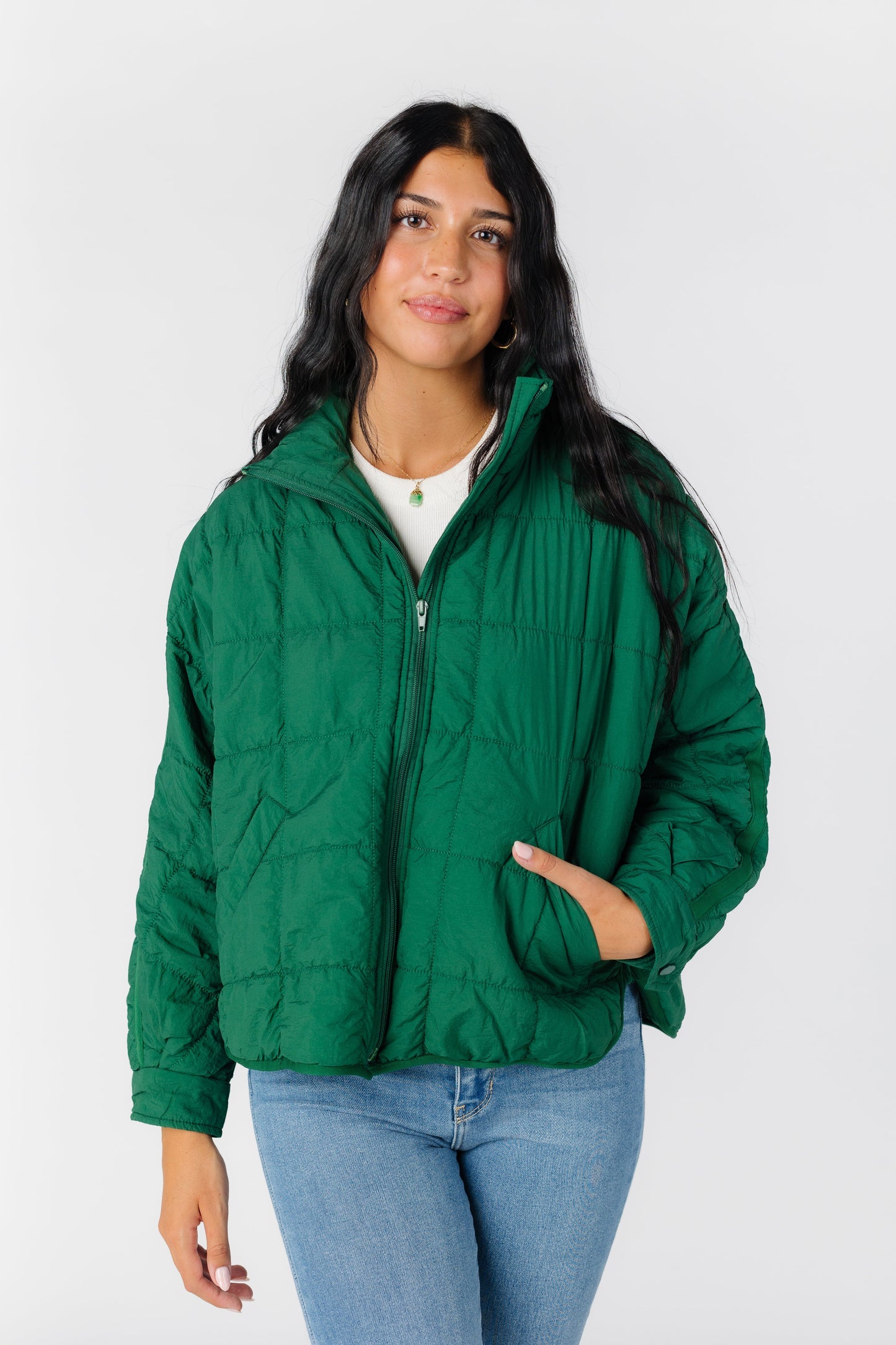 Pippie Packable Puffer Jacket - Fall Colors WOMEN'S JACKETS Veveret Forest Green L 