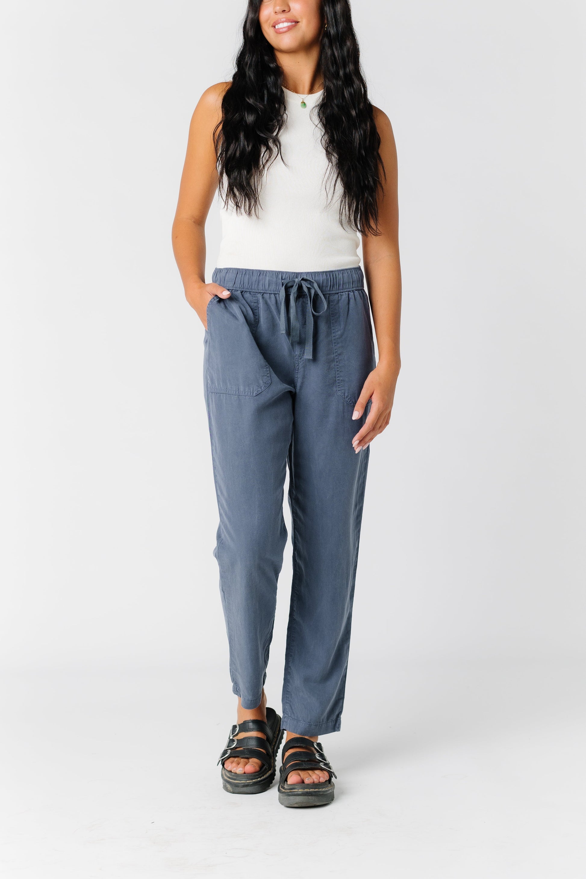 Traveling Drawstring Pocket Pants WOMEN'S PANTS Be Cool 