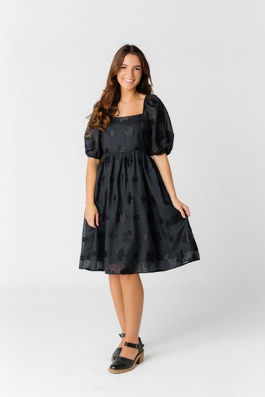 Daisy Design Elegant Dress WOMEN'S DRESS Polagram Black L 