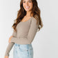 Solid Jersey Crop Top WOMEN'S TOP Grade & Gather Fawn L 