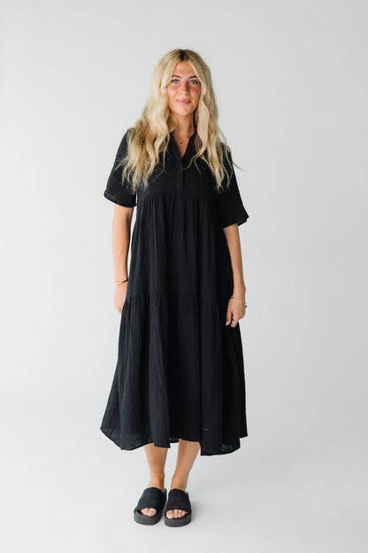 Brass & Roe Pondering Gauze Straight Sleeve Dress