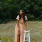 Mila Satin Dress - Peach Bridesmaid Dress Brass & Roe 