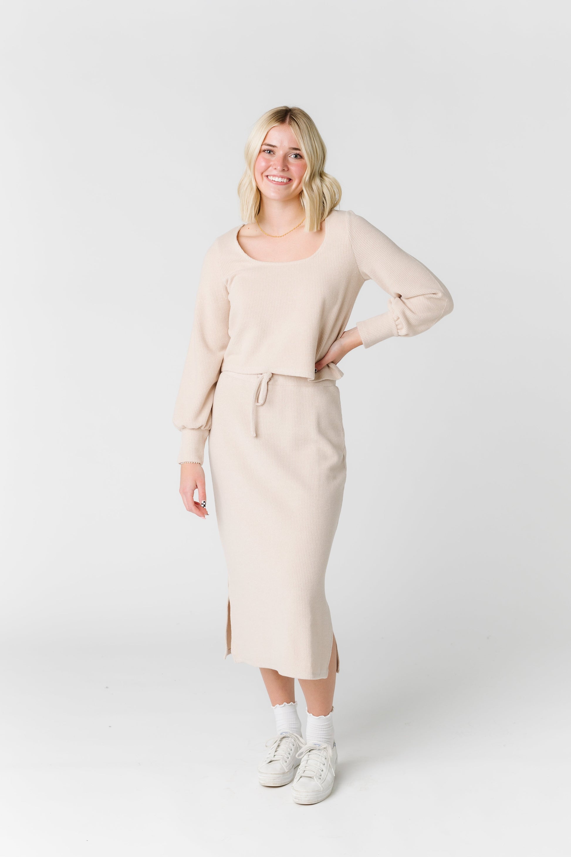 Ribbed Sweater Set - Top WOMEN'S TOP brass & roe 