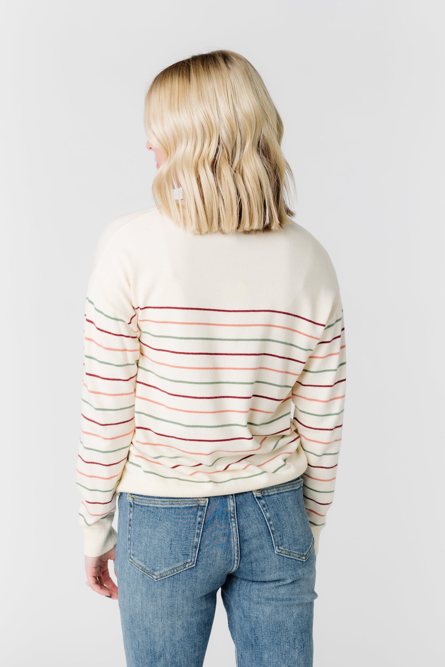 Stripes Soft Sweater WOMEN'S SWEATERS Tea N Rose 