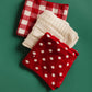 Red/White Dish Cloth CHRISTMAS HOME DECOR Creative Co-Op 
