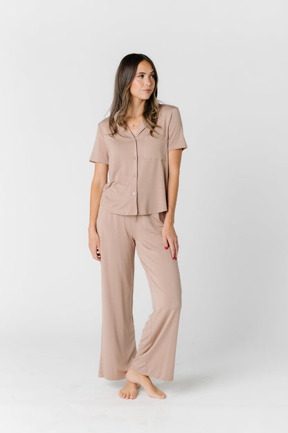 Wide Leg Pajama Set WOMEN'S PAJAMAS brass & roe 