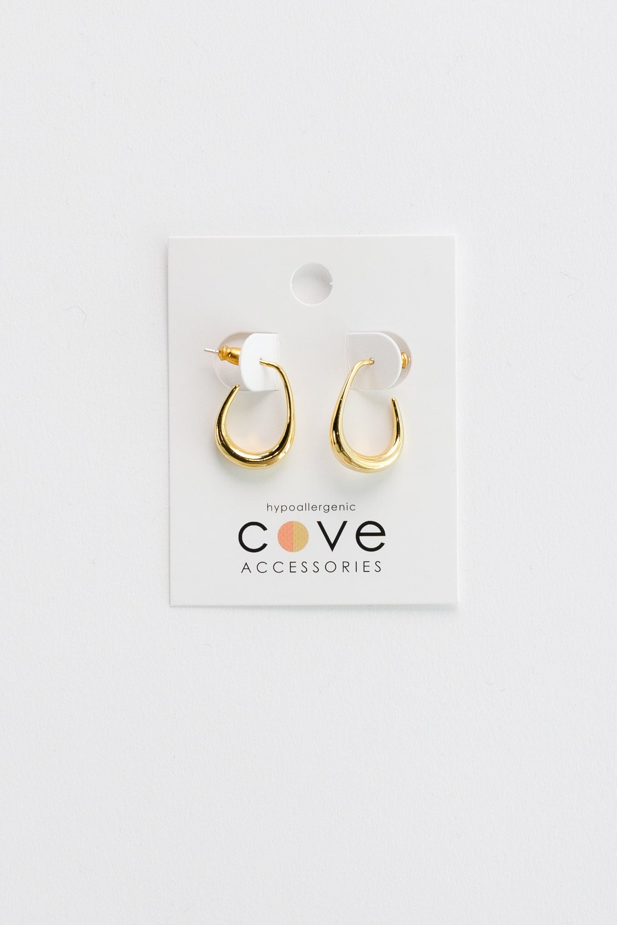 Cove Carly Hoop Earrings WOMEN'S EARINGS Cove Accessories 18k Gold Plated 13.95mm x 20mm 