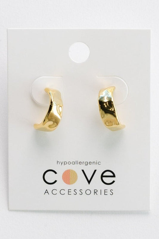 Cove Ritta Hoops WOMEN'S EARINGS Cove Accessories 18k Gold Plated 6mm x 15.5mm 