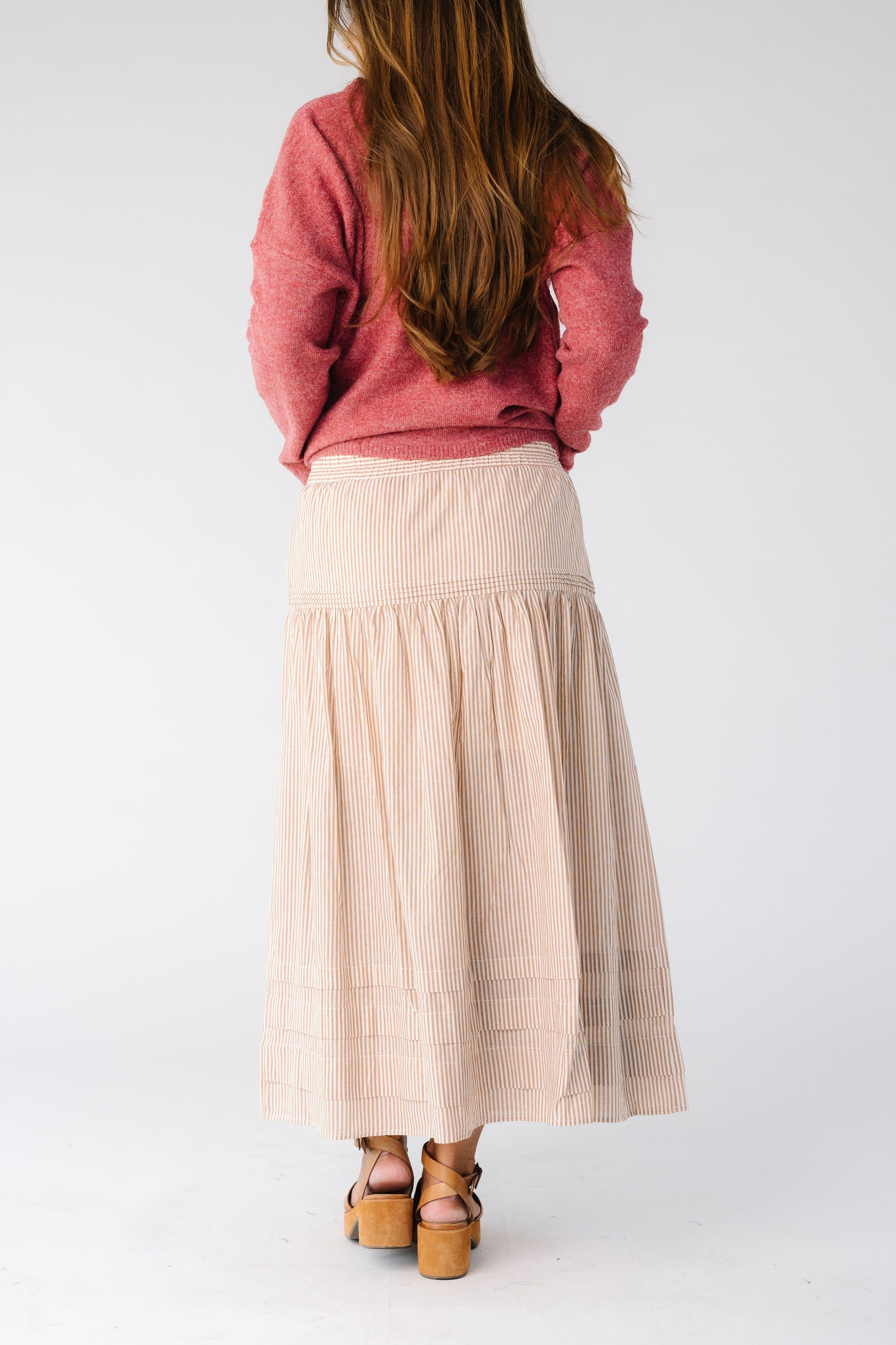 Stripes Pleated Skirt WOMEN'S SKIRTS Things Between 