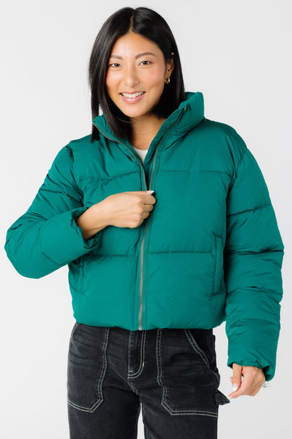 Modest long sleeve puffer jacket