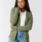 Waffle Sweater Cardigan WOMEN'S CARDIGAN Tea N Rose Olive L 