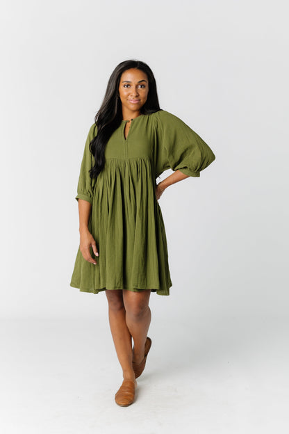 Citrus by Brass and Roe modest dress in olive