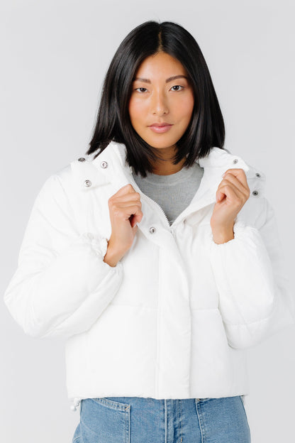 Fall Puffer Jacket WOMEN'S JACKETS Love Tree White S 