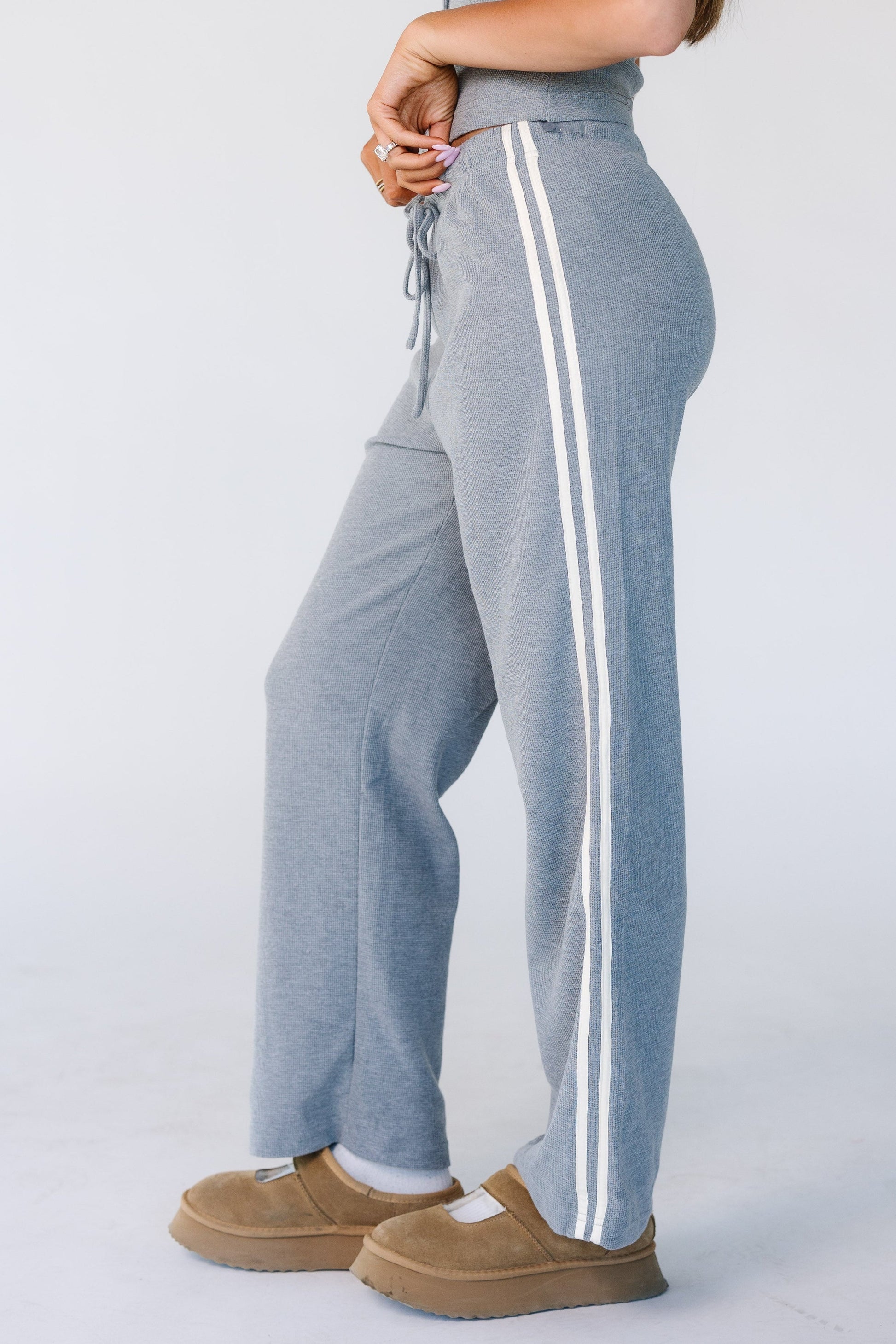 Waffle Stripe Pant Women's Lounge Bottom Mod Ref 