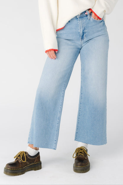 Scissor Cut Wide Leg Jeans WOMEN'S DENIM Just Panmaco Inc. 