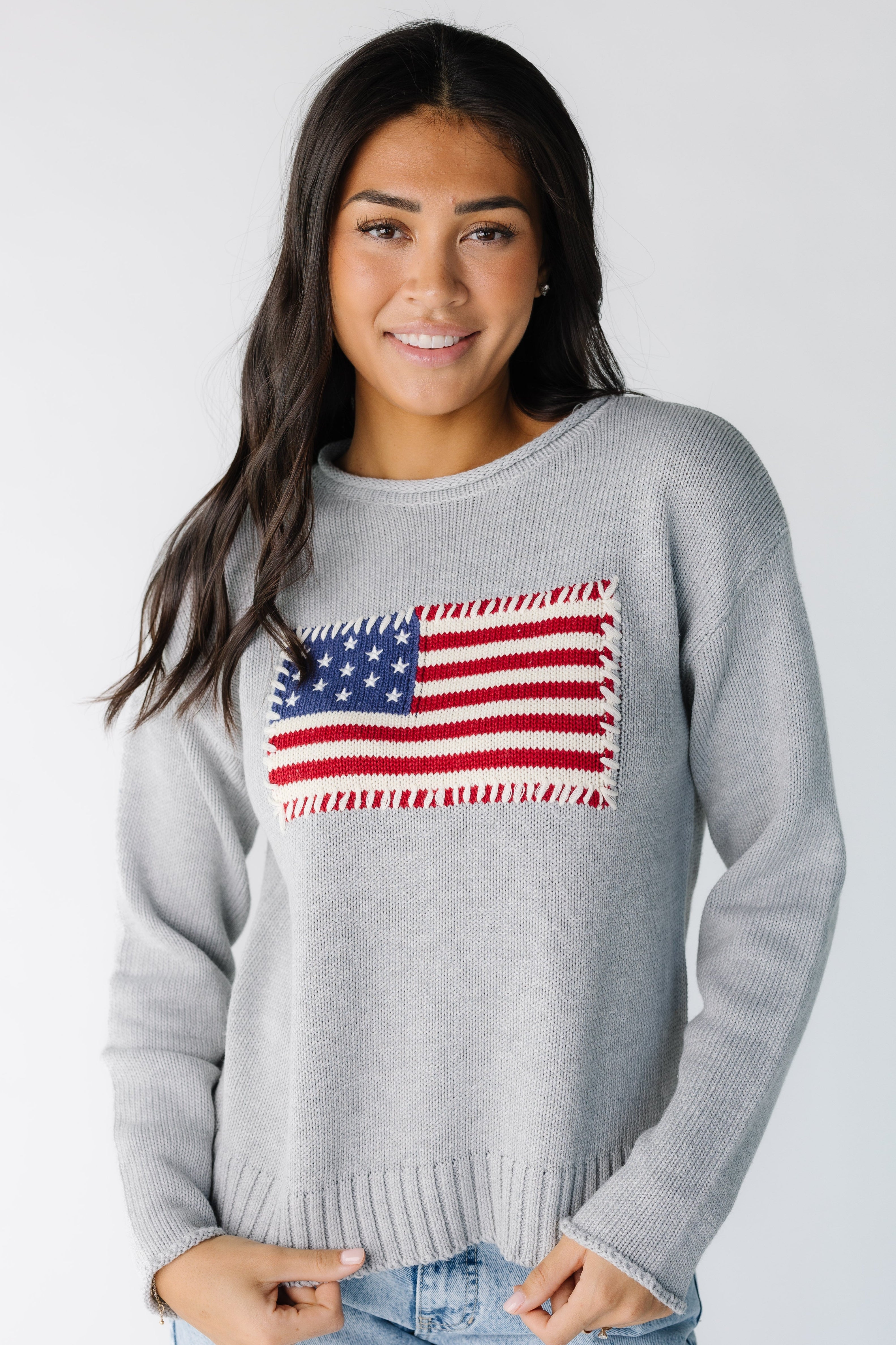 Modest American Flag Sweater – Called to Surf