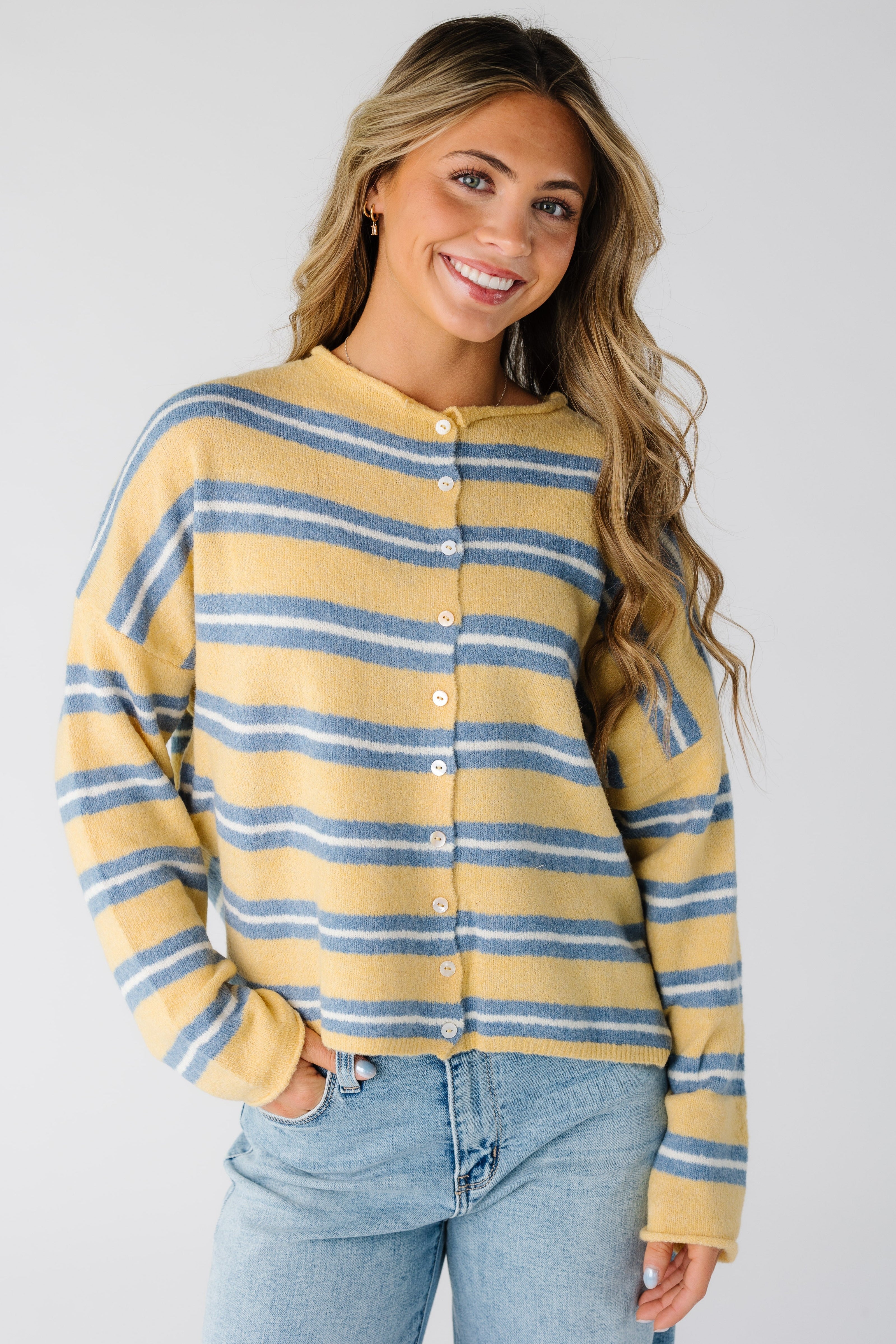 Aria Wide Stripe Cardigan – Called to Surf