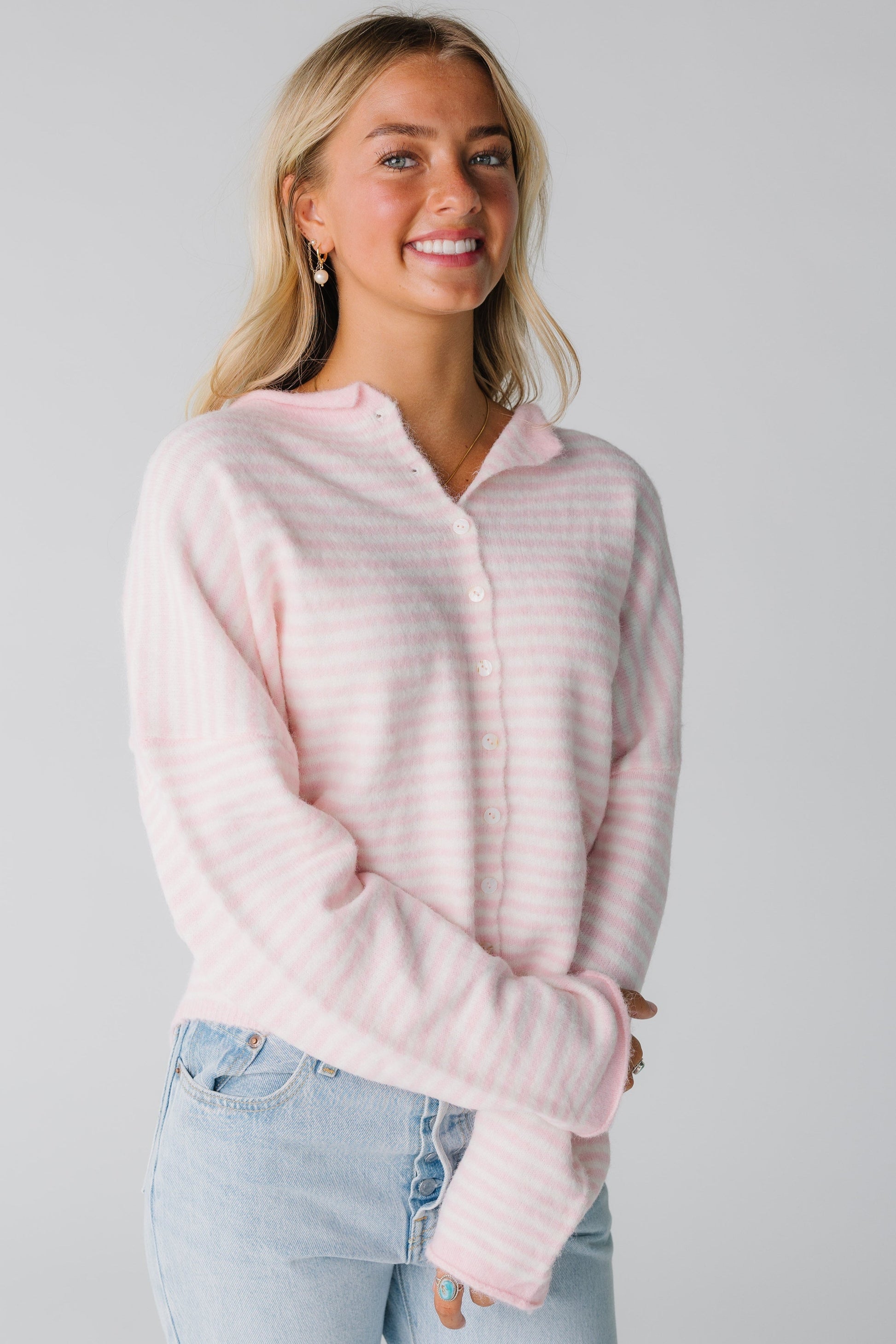 Aria New Stripe Cardigan WOMEN'S CARDIGAN Things Between 