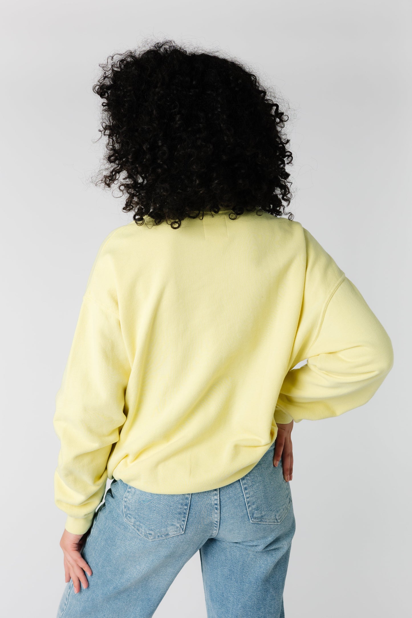 Back view of yellow Billabong sweatshirt ABJFT00281