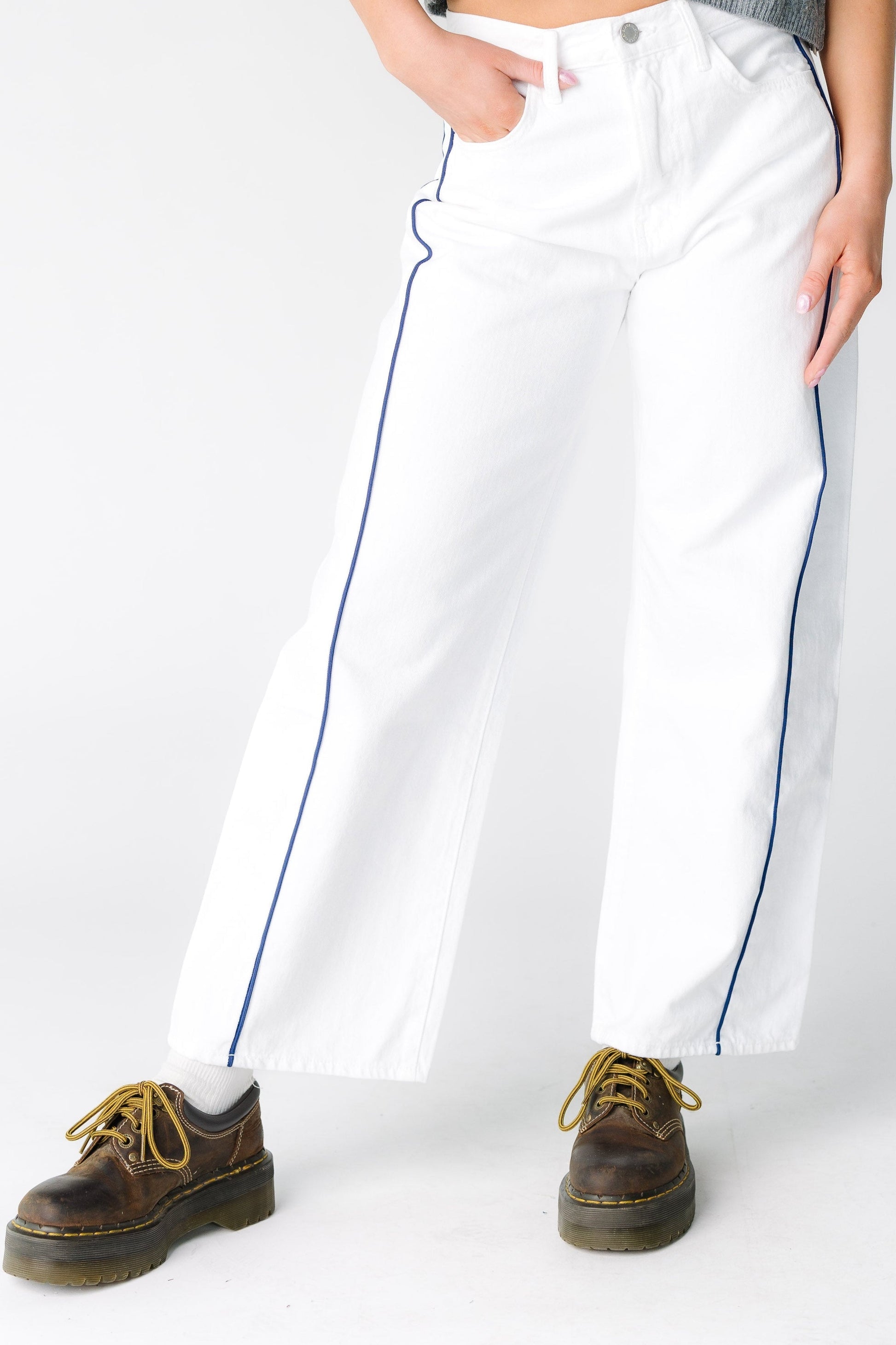 White Barrel Jean WOMEN'S DENIM Just Panmaco Inc. White 24 