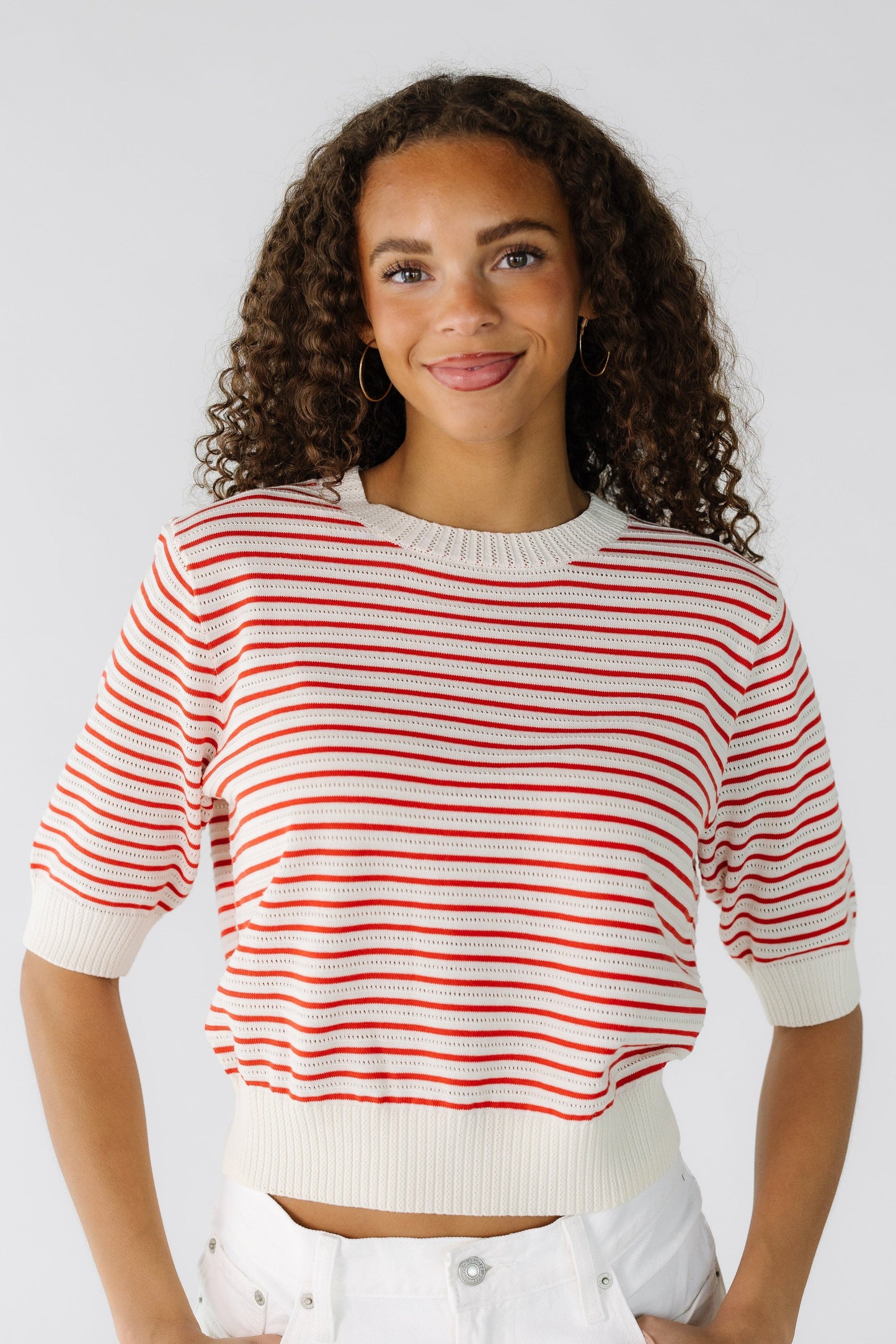 Betsy Short Sleeve Sweater WOMEN'S SWEATERS Hem & Thread 