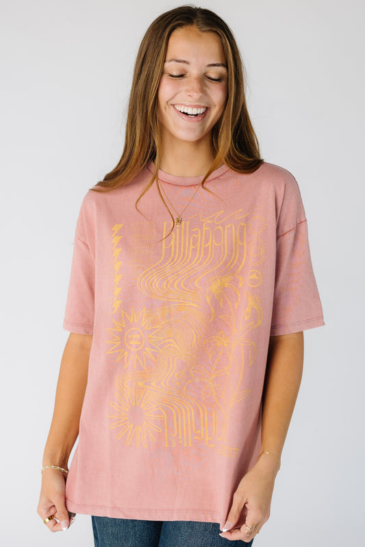 Billabong Surf Coalition S/S Tee in coral for women and teens.