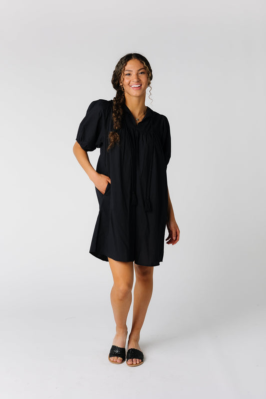 Citrus black knee length dress