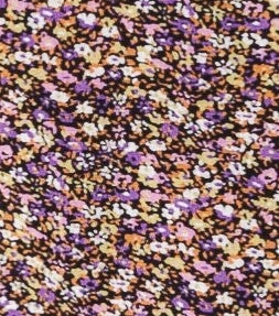Purple and black floral swatch