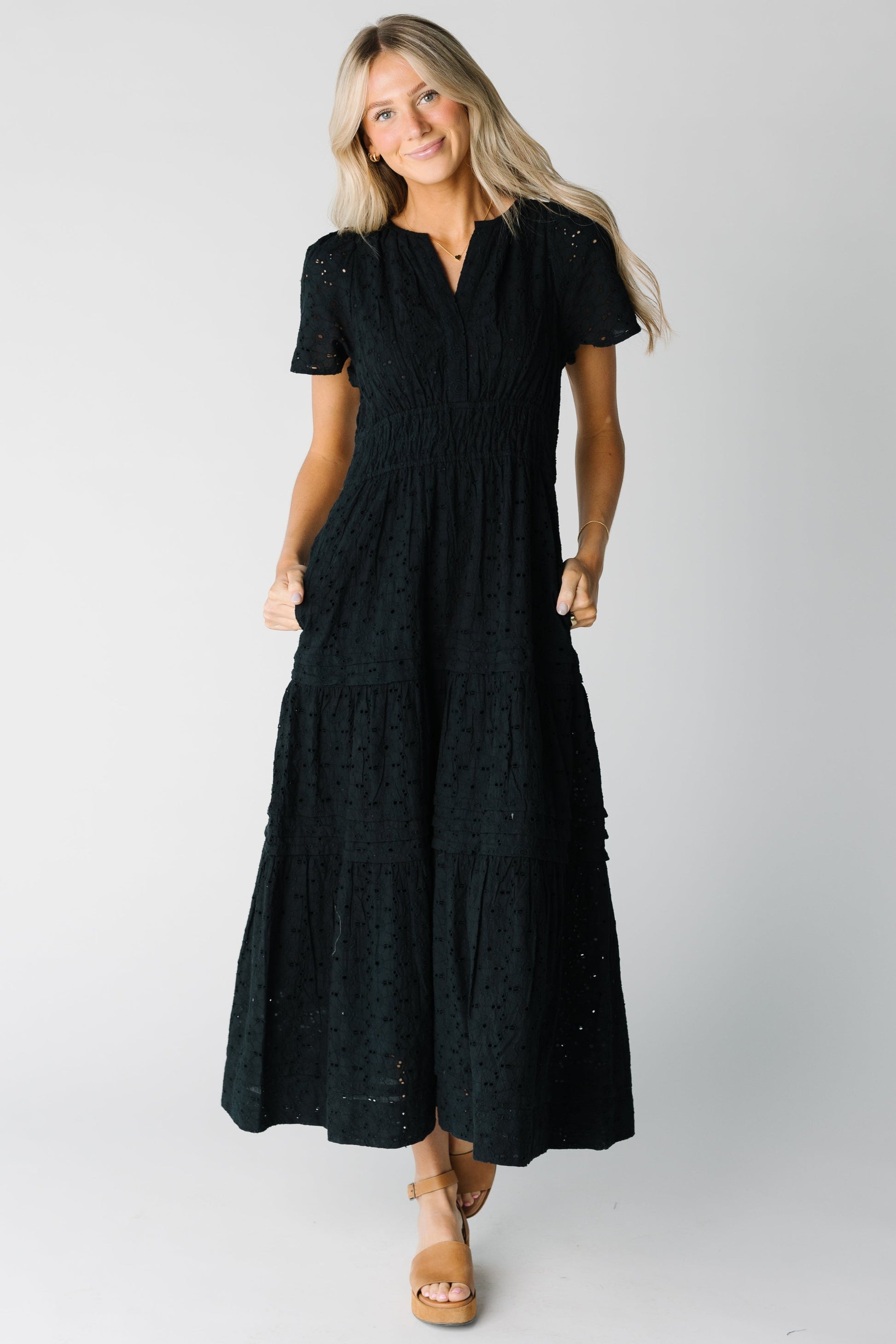 Citrus-Shae Dress - Black Eyelet WOMEN'S DRESS Citrus Black Eyelet XS 