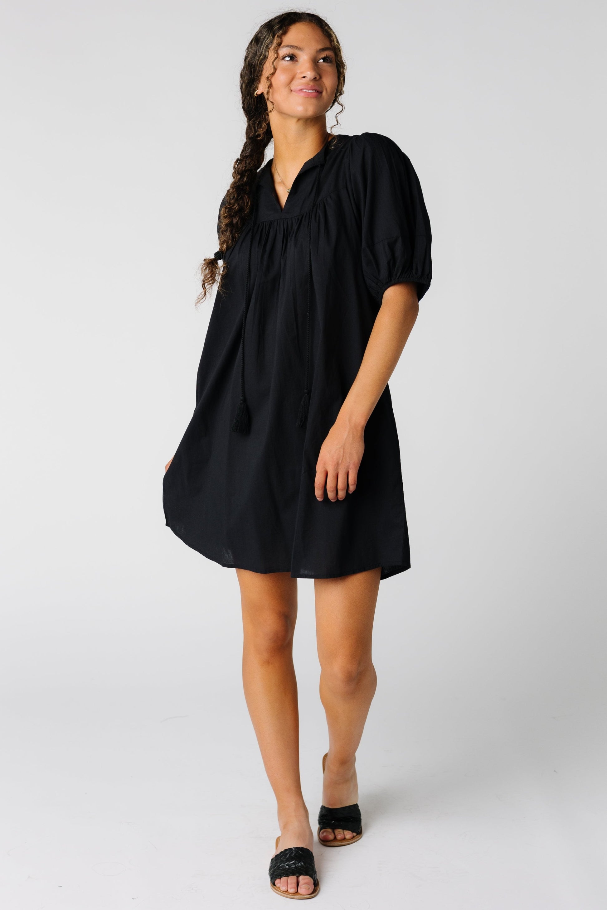 Citrus black knee length dress