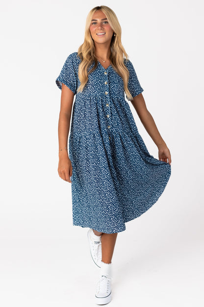 Brass and Roe modest button down dress