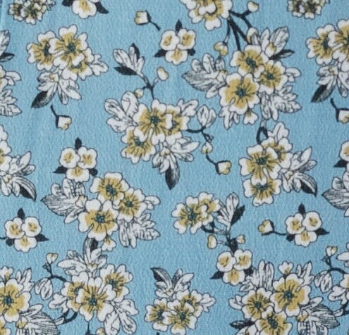 Blue Floral Midi Dress WOMEN'S DRESS Creamon 