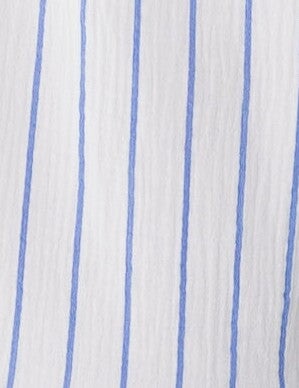 White and blue stripe swatch