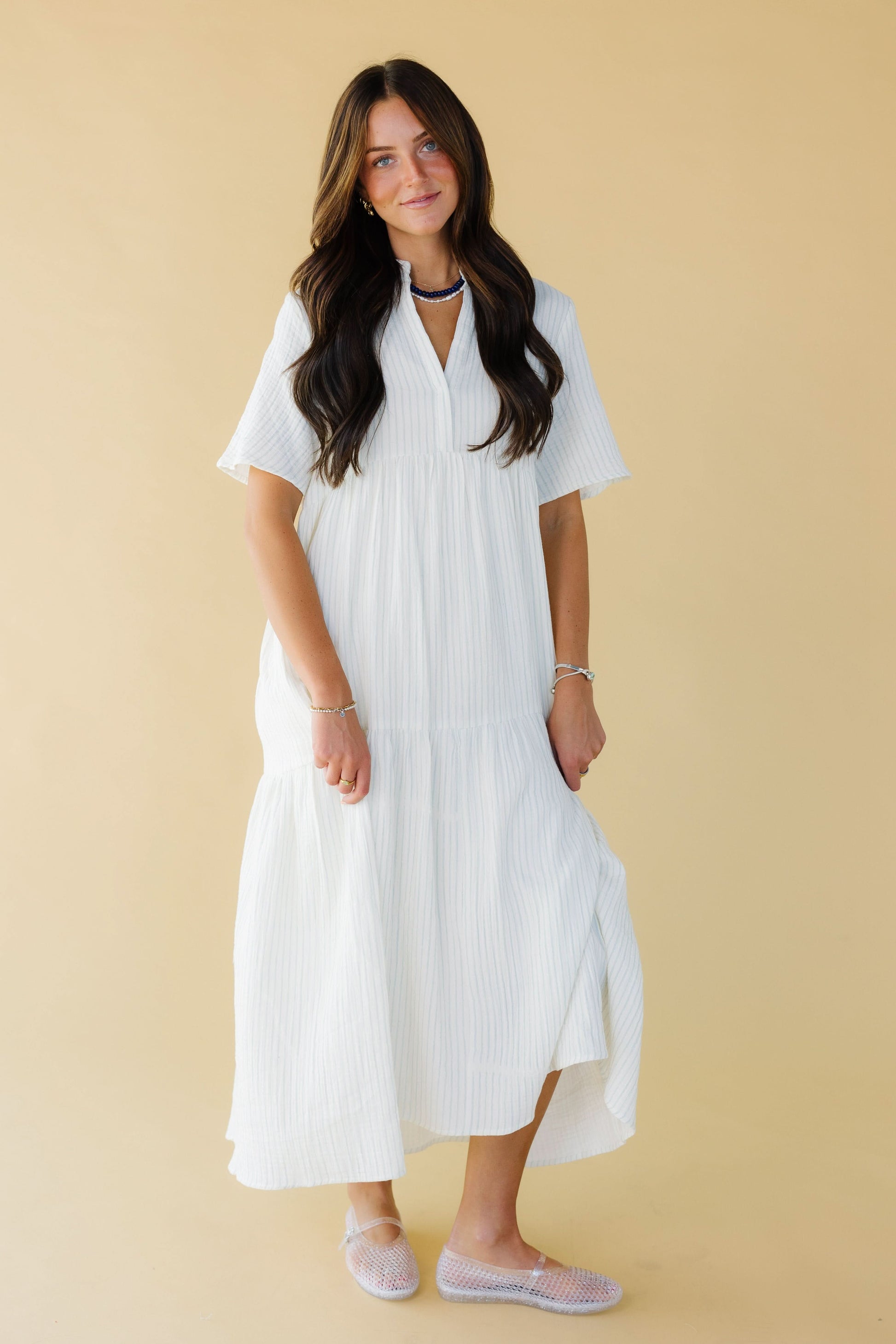 gauze dress white Shepherd Cotton Lovingly handmade in India Brass & Roe Modest Pondering