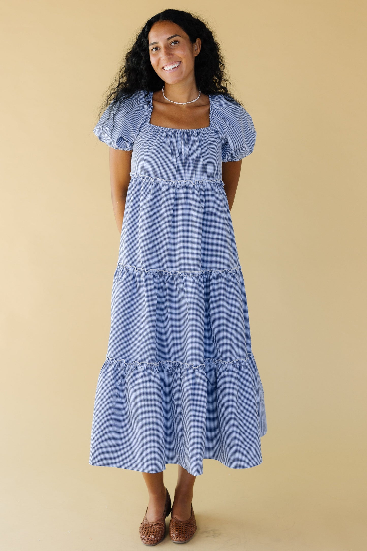 Brass & Roe Charity Tier Dress - Navy/White WOMEN'S DRESS brass & roe Navy/White XXS 