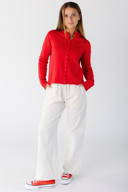 Brass & Roe Comfy Stripe Pants- New in taupe and white  for women and teens